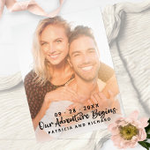 Unser Abenteuer beginnt Hochzeiten speichern das F Postkarte