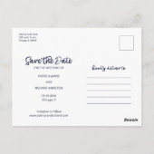 Unser Abenteuer beginnt Hochzeiten speichern das F Postkarte (Rückseite)