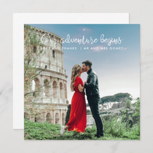 Unser Abenteuer beginnt Hochzeitsfeiern (Vorne/Hinten)