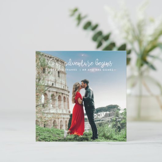 Unser Abenteuer beginnt Hochzeitsfeiern (Stehend Vorderseite)