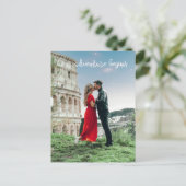 Unser Abenteuer beginnt Hochzeitsfeiern Postkarte (Stehend Vorderseite)