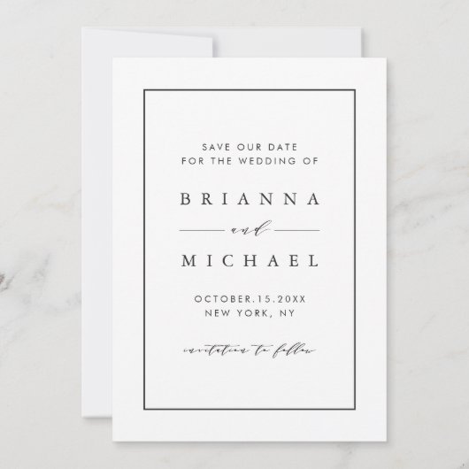 Unser Abenteuer beginnt | Hochzeitsstift Foto Save The Date (Rückseite)