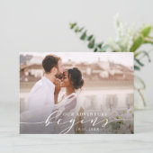 Unser Abenteuer beginnt | Hochzeitsstift Save the Date (Stehend Vorderseite)
