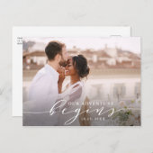 Unser Abenteuer beginnt | Hochzeitsstift Save the  Postkarte (Vorne/Hinten)