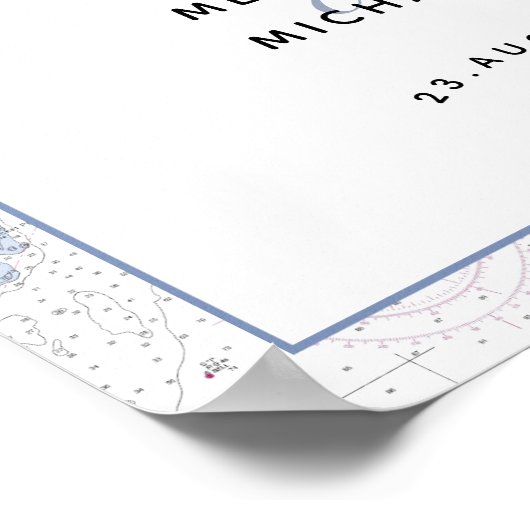 Unser Abenteuer beginnt | Martha's Vineyard Weddin Poster (Ecke)