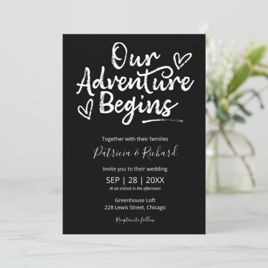 Unser Abenteuer beginnt mit der Einladung zu rusti (Stehend Vorderseite)