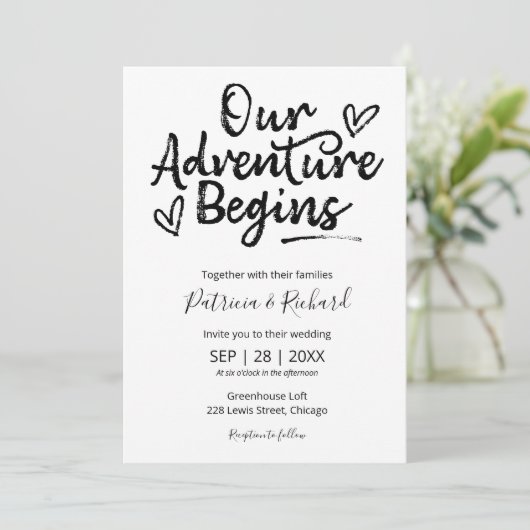 Unser Abenteuer beginnt mit der Einladung zu rusti (Stehend Vorderseite)