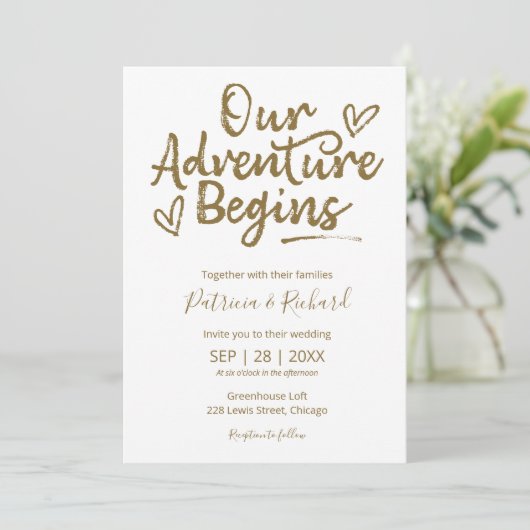 Unser Abenteuer beginnt mit der Einladung zu rusti (Stehend Vorderseite)