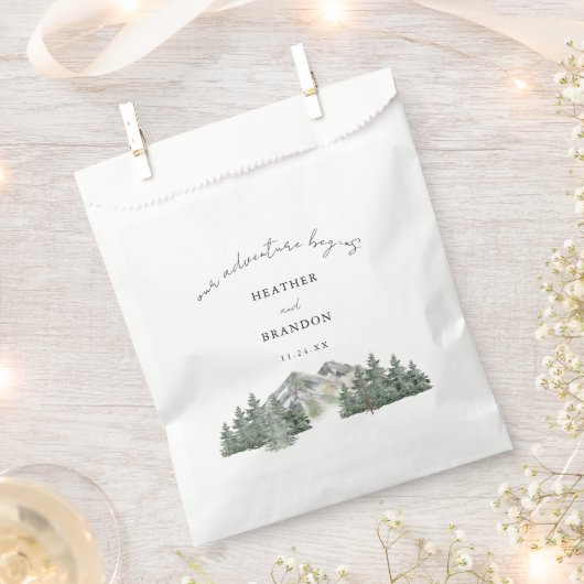 Unser Abenteuer beginnt mit der Gastgeschenk Hochz Geschenktütchen (Ausgeschnitten)