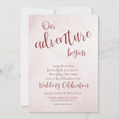 Unser Abenteuer beginnt mit der Hochzeit der Mondk Einladung (Vorderseite)