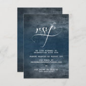 Unser Abenteuer beginnt mit der Hochzeit der RSVP- Einladung (Vorne/Hinten)