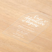 Unser Abenteuer beginnt mit einer rustikalen Hochz Acryleinladungen (Ablage )