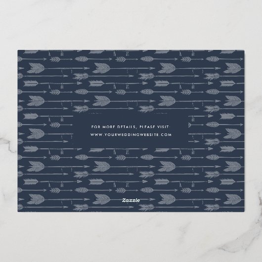 Unser Abenteuer beginnt | Multi-Foto Save the Date Folieneinladung (Rückseite)