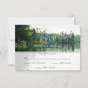 Unser Abenteuer beginnt rustikale Hochzeit am Seeu RSVP Karte