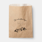 Unser Abenteuer beginnt rustikale Hochzeit Geschenktütchen (Vorderseite)