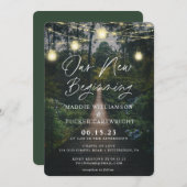 Unser Abenteuer beginnt | Rustikaler Wald Save the Einladung (Vorne/Hinten)