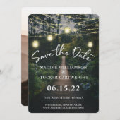 Unser Abenteuer beginnt | Rustikaler Wald Save the Einladung (Vorne/Hinten)