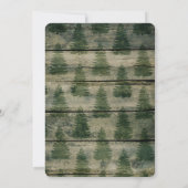 Unser Abenteuer beginnt | Rustikaler Wald Save the Einladung (Rückseite)