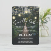 Unser Abenteuer beginnt | Rustikaler Wald Save the Einladung (Stehend Vorderseite)