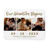Unser Abenteuer beginnt Save the Date 3 Foto Magne Magnet (Horizontal)