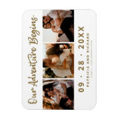 Unser Abenteuer beginnt Save the Date 3 Foto Magne Magnet (Vertikal)