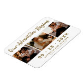 Unser Abenteuer beginnt Save the Date 3 Foto Magne Magnet (Linke Seite)