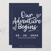 Unser Abenteuer beginnt Save the Date außerhalb de Einladung (Vorne/Hinten)