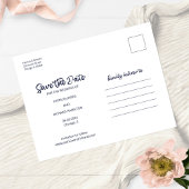 Unser Abenteuer beginnt Save the Date außerhalb de Postkarte