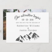 Unser Abenteuer beginnt ⎥ Save the Date Fotokarte (Vorne/Hinten)