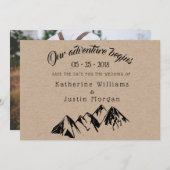 Unser Abenteuer beginnt ⎥ Save the Date Fotokarte (Vorne/Hinten)