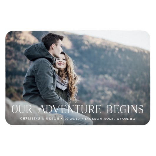 Unser Abenteuer beginnt | SAVE THE DATE Magnet (Horizontal)