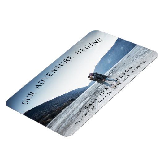 Unser Abenteuer beginnt | SAVE THE DATE Magnet (Linke Seite)