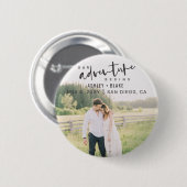 Unser Abenteuer beginnt Skript-Foto Save the Date Button (Vorne & Hinten)
