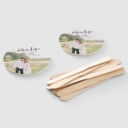 Unser Abenteuer beginnt Skript-Foto Save the Date Fächer (Non-assembled)