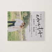 Unser Abenteuer beginnt Skript-Foto Save the Date Puzzle (Horizontal)