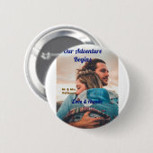 Unser Abenteuer beginnt, um ein paar Foto Liebe &  Button (Vorne & Hinten)