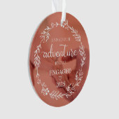 Unser Abenteuer beginnt Verlobt 2025 Ornament (Vorderseite)