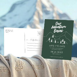 Unser Abenteuer beginnt Waldhochzeit retten den Te Postkarte