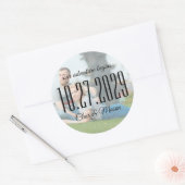 Unser Abenteuer fängt Foto Save the Date Sticker (Umschlag)