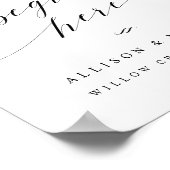 Unser Abenteuer fängt hier an Script Wedding Sign Poster (Ecke)