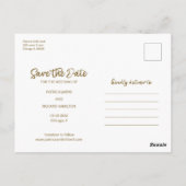 Unser Abenteuer fängt Save the Date 3 Foto an Postkarte (Rückseite)