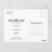 Unser Abenteuer fängt Save the Date 3 Foto an Postkarte (Rückseite)