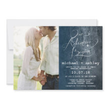 Unser Abenteuer fängt Wedding Einladung mit Foto