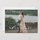 Unser Abenteuer Save the Date Foto Ankündigung (Vorderseite)