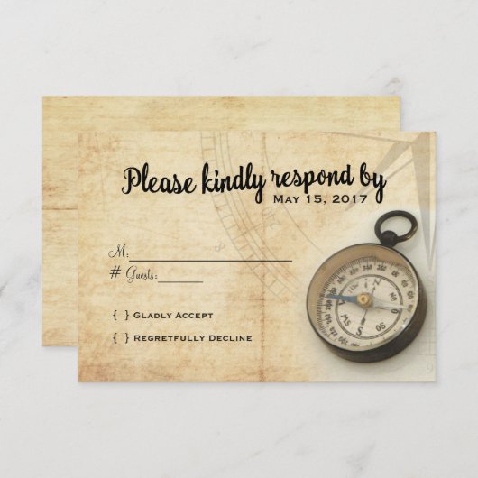 Unser Abenteuer setzt die RSVP-Karte fort RSVP Karte (Vorne/Hinten)