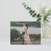 Unser Adventure Save the Date Foto Postcard Ankündigungspostkarte (Stehend Vorderseite)