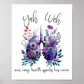 Unser Atemzug spricht seinen Namen Yhwh Christlich Poster