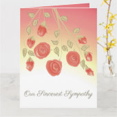 Unser aufrichtiges Beileid Karte (Gelbe Blume)