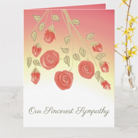 Unser aufrichtiges Beileid Karte (Gelbe Blume)