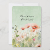 Unser aufrichtiges Beileid Mitteilungskarte (Vorderseite)